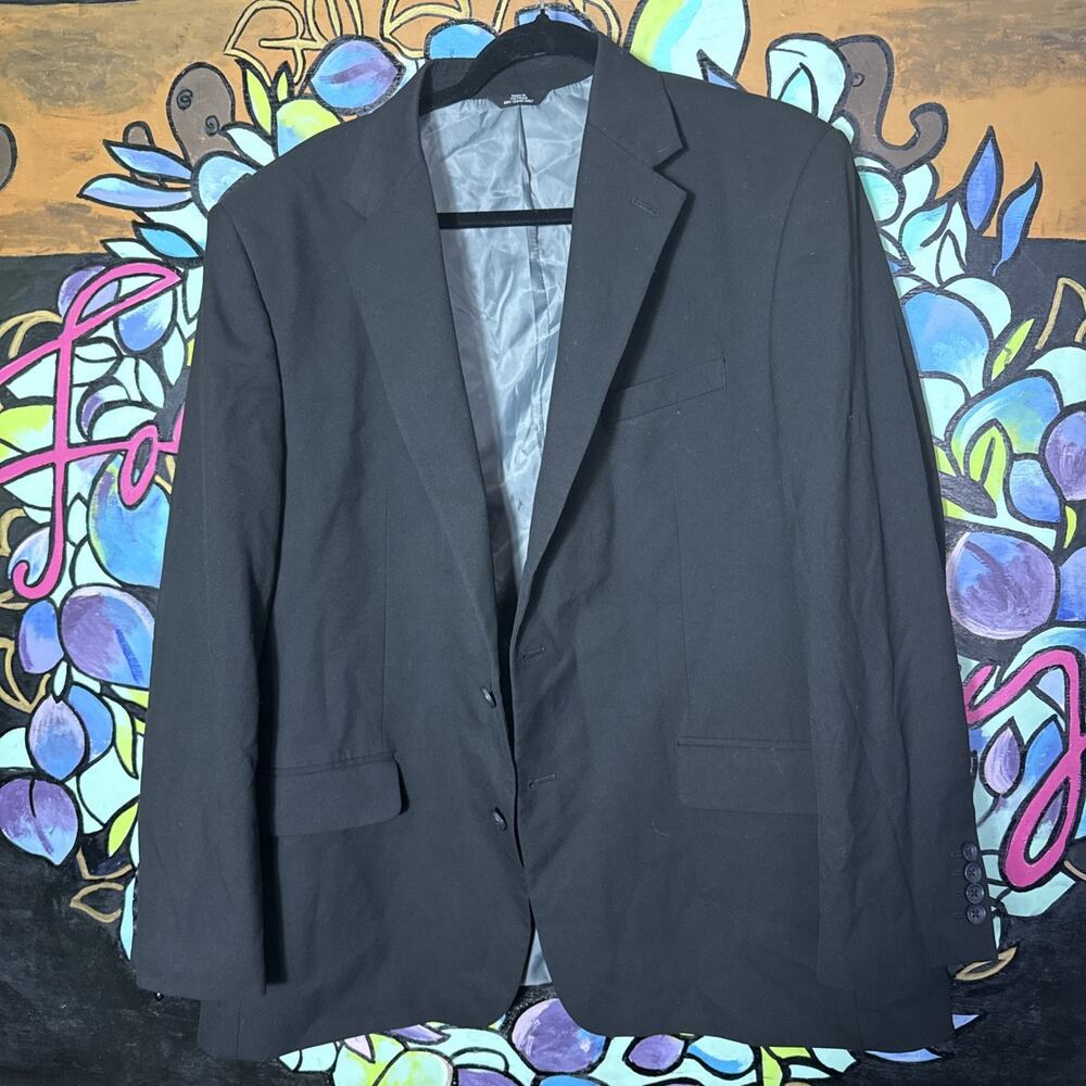 J.M. JM Haggar Premium Stretch Suit Jacket, 48R, Black